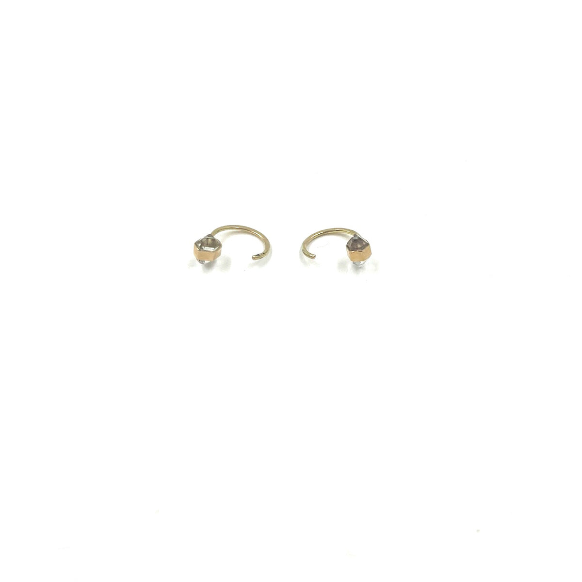 Melissa Joy Manning 14K Herkimer Diamond Hug Earrings – Ombre Gallery