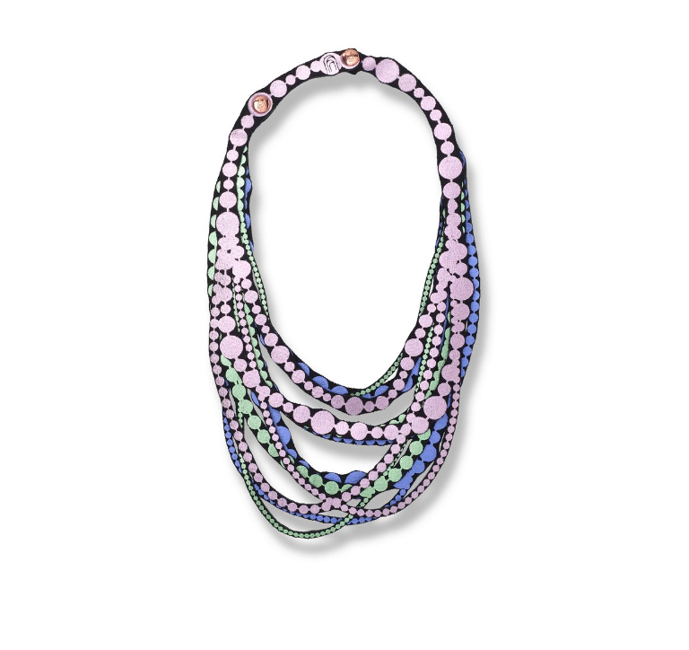 Uli Rapp Pearl Petite Pastel Pink, Pastel Green, Lavender Necklace ...